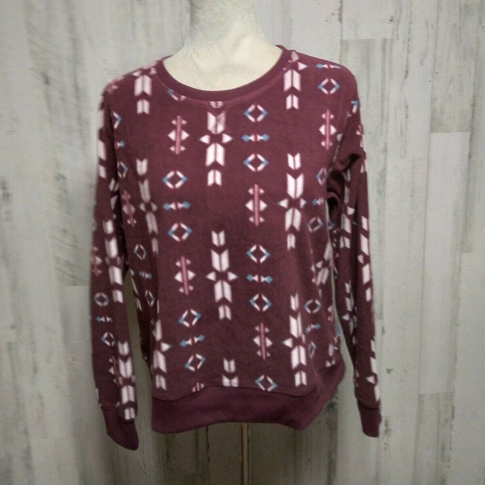 Eddie Bauer Fleece Pullover Women's Medium Southwest Print